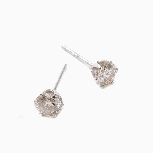 プラチナ ダイヤモンド ピアス ダイヤ合計0.7ct 鑑別カード付 Pt900