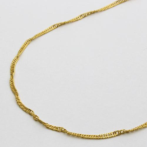 純金 ネックレス スクリュー チェーン 45cm K24刻印 造幣局検定