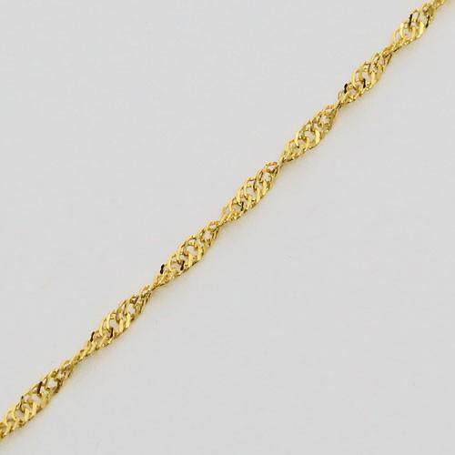 純金 ネックレス スクリュー チェーン 45cm 1.4gの画像