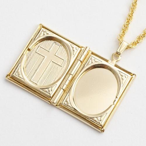 アメリカ製 クロス ブック型 ロケットペンダント トワイライト