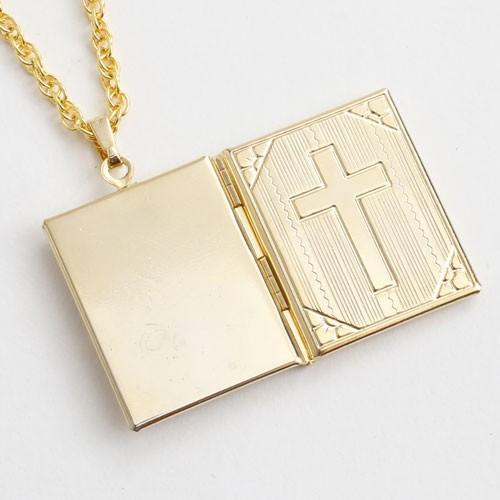 アメリカ製 クロス ブック型 ロケットペンダント トワイライト