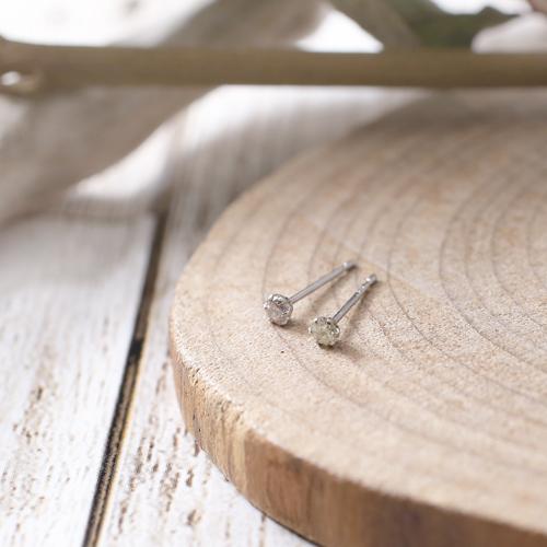 プラチナ ピアス ダイヤモンド 0.1ct シンプル Pt900 キャッチ式 