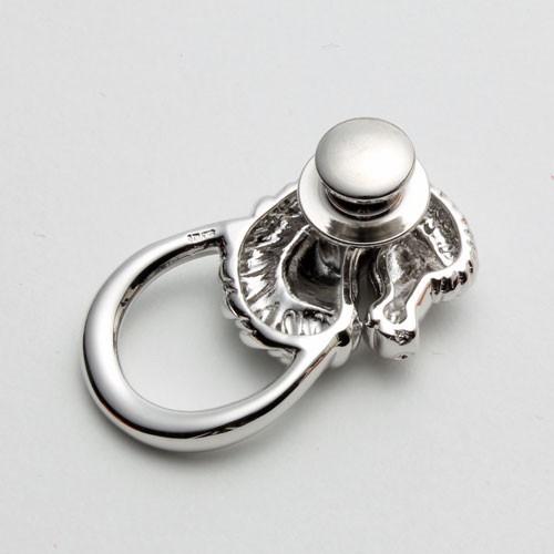 めがね掛け ブローチ シルバー ホース 馬 メガネスルー : ジュエリー