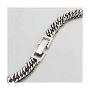 トリプル１２面カット 純国産シルバーキヘイネックレス Made in Japan 最大幅約6.4mm厚さ約2.8mm 刻印 日本製 中折式 メンズジュエリー ユニセックス ペアアクセの画像