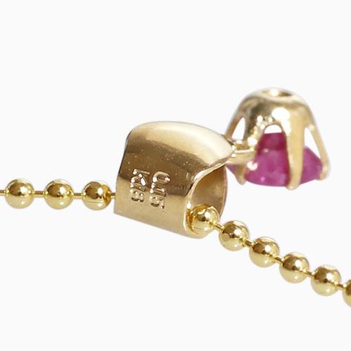 ルビー エメラルド ペンダント 18金 カットボールチェーン ネックレス 2点セット |  | 03