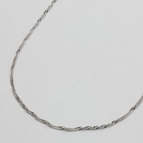 プラチナ ネックレス スクリュー チェーン 42cm 0.9g Pt850 レディース