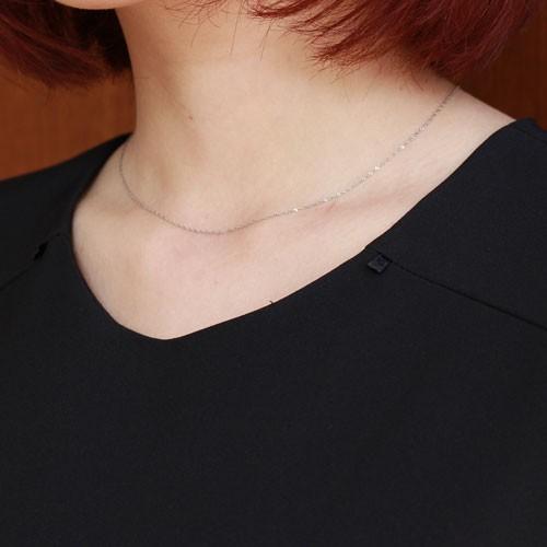 プラチナ ネックレス スクリュー チェーン 42cm 0.9g Pt850 レディース