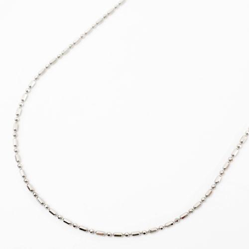 Pt850 D0.31ct ネックレス 粗目小豆ネックレス Pt850 幅3.8mm 1.2φ 60cm 小豆 チェーン