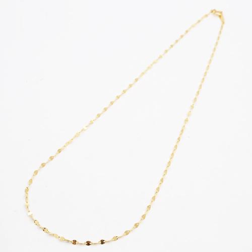 純金 ネックレス K24 ペタル デザイン 42cm ペダル チェーン 金