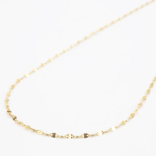 純金 ネックレス K24 ペタル デザイン 42cm ペダル チェーン 金