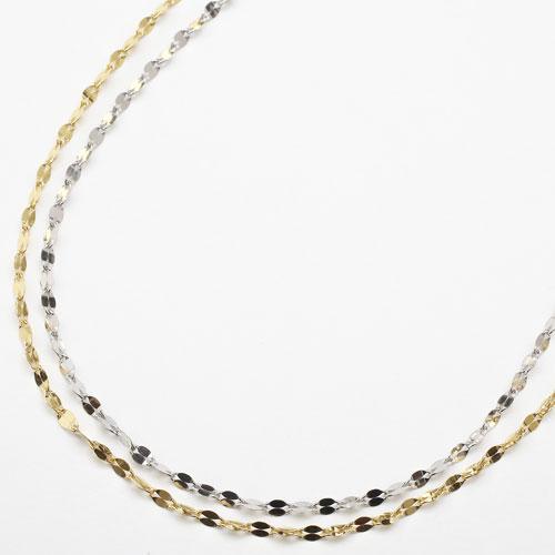 ミニペダル2連ネックレス、純金、純プラチナ イラチ- ミニペダル2連ネックレス、純金、純プラチナ イラチ-様専用