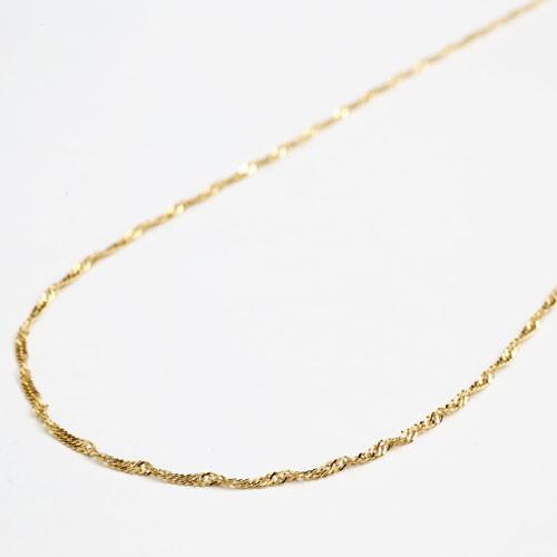18金 ネックレス スクリュー 60cm チェーンお洒落 シンプル 上品 