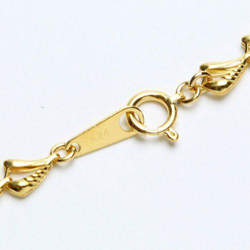 18K刻印 ゴールドブレスレット（約4.49g） 純金 ブレスレット 18cm 約3.2g K24 刻印入り セミハンド : ジュエリー