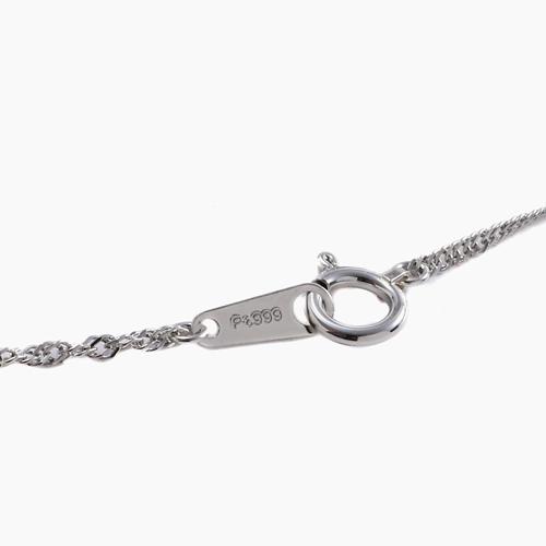 純プラチナ ネックレス Pt999 ボール フラワー セミハンド スクリュー