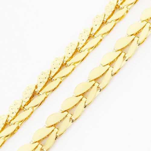 【中古美品】 24金 純金刻印ネックレス 蛇と蝶デザイン 重量5.12g 純金 ネックレス レディース 42cm リバーシブル グラデーション