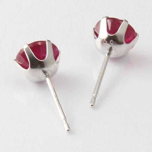 ピアス プラチナ ルビー 1カラット キャッチ式 Pt900 お洒落