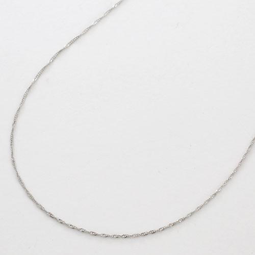 プラチナ ネックレス 50cm 0.8g スクリュー チェーン Pt850 お洒落 