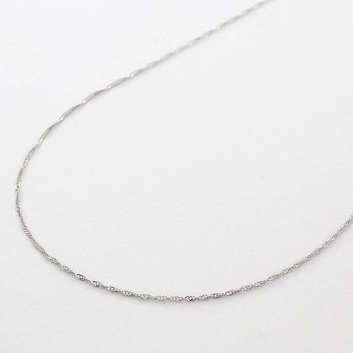 プラチナ ネックレス 50cm 0.8g スクリュー チェーン Pt850 お洒落 