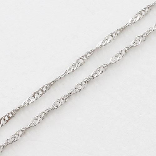 プラチナ ネックレス 50cm 0.8g スクリュー チェーン Pt850 お洒落