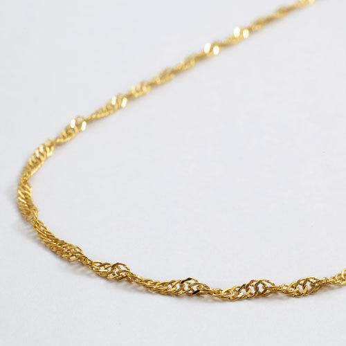 K24 スクリューネックレス 楽天市場】k24 純金 スクリューネックレス 43cm【1.4mm