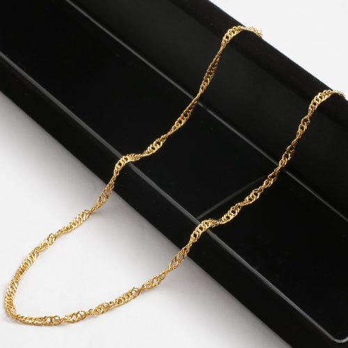 純金 ネックレス K24 スクリュー チェーン 50cm 6g : ジュエリー
