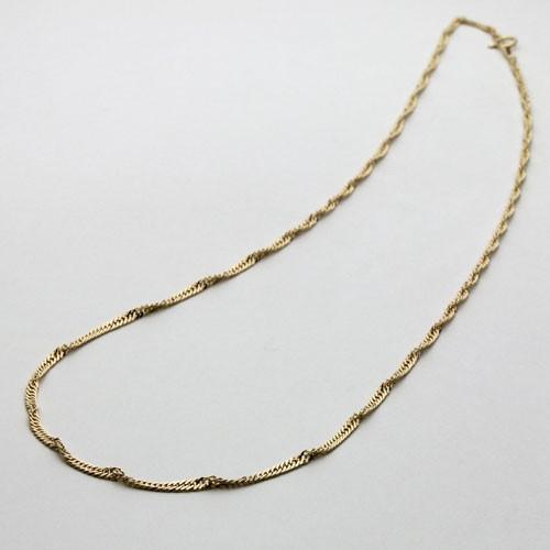 18金 ネックレス スクリュー チェーン 50cm K18 ゴールド お洒落