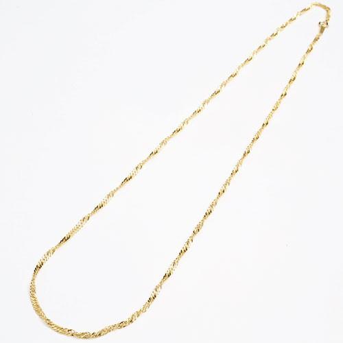 18金 ネックレス K18 スクリュー チェーン 60cm 10g レディース 上品