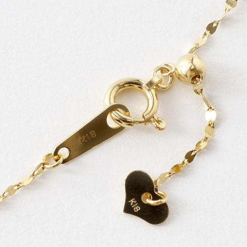 18金 ネックレ ペタル チェーン K18 50cm スライドチェーン