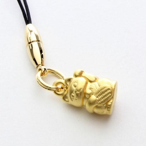 純金 ストラップ 桐箱入り 招き猫 K24 1g 縁起物 : ジュエリーウォーク