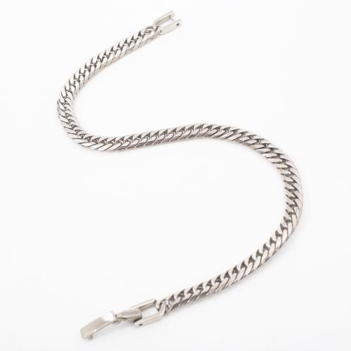 純チタン 6面カット ダブル喜平 ブレスレット 20cm 5mm幅 チタン 男女