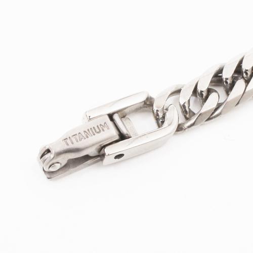 純チタン 6面カット ダブル喜平 ブレスレット 20cm 5mm幅 チタン 男女