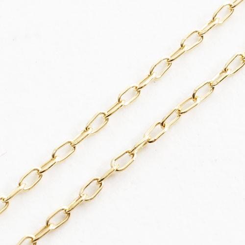 18金 ネックレス フリーサイズ アズキ チェーン ニュー小豆 45cm 0.9g  