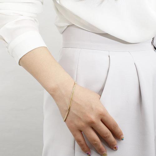 18金 喜平 ブレスレット 6面カット キヘイ チェーン 20cm 7.5g