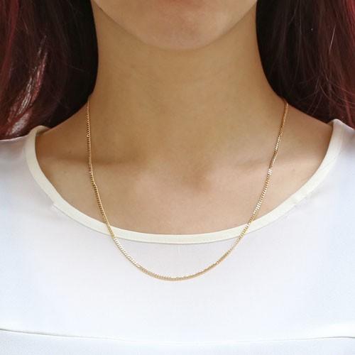 18金 ネックレス 2面カット 喜平 K18 キヘイ チェーン 50cm