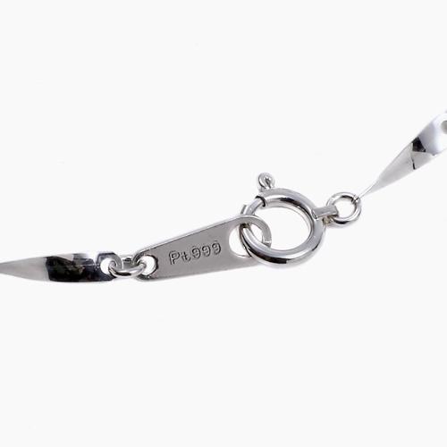 純プラチナ ネックレス Pt999 デザイン プチ ウィンザー 42cm お洒落