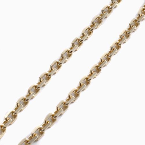 18金 ネックレス K18 4面カット アズキ チェーン 60cm 20g お洒落