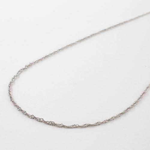 純プラチナ ネックレス Pt999 スクリュー チェーン 中太 グラデーション 45cm お洒落 レディース 記念日 ギフトの画像