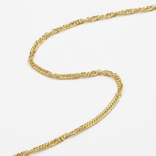 純金 ネックレス スクリュー チェーン 42cm 1.8g K24 刻印 レディース