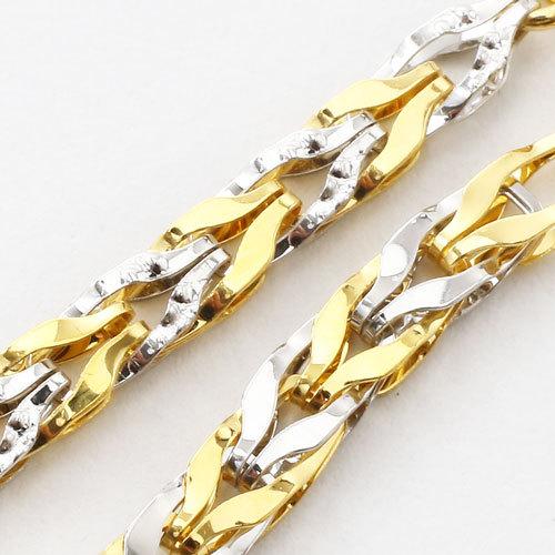 純プラチナ 純金 ブレスレット コンビ Pt999 K24 18cm 刻印 