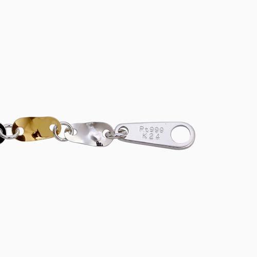 純金 純プラチナ コンビ ネックレス プレシャスシャイン K24 Pt999 お洒落 42cm レディース プレゼント オシャレ