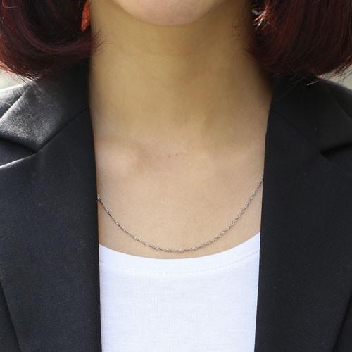 純プラチナ ネックレス Pt999 50cm グラデーション 中太 スクリュー