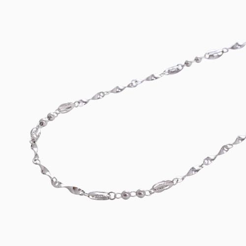 純プラチナ ネックレス 45cm 約4g Pt999 チェーン ひねり ボール 刻印