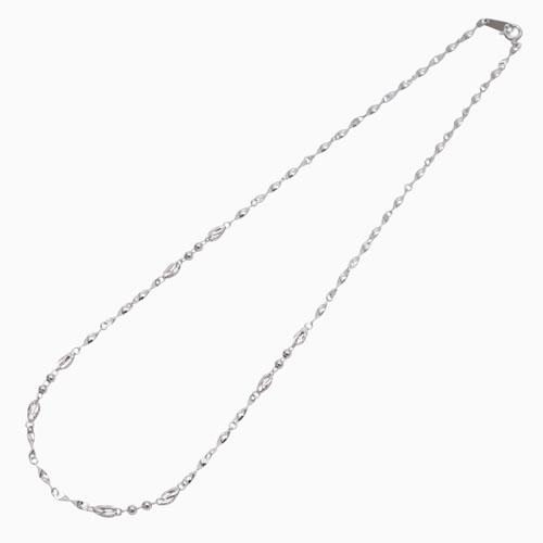 純プラチナ ネックレス 45cm 約4g Pt999 チェーン ひねり ボール 刻印