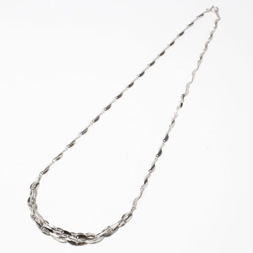 純プラチナ ネックレス 45cm Pt999 ノーブル クイーン グラデーション デザイン レディース お洒落 記念日 ギフトの画像