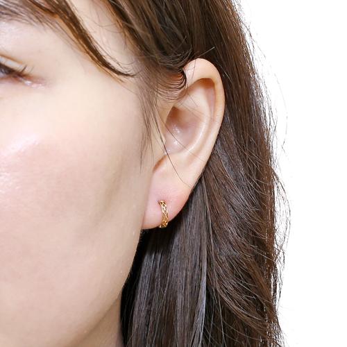 18金 K18 ピアリング ツーカラーすかし : ジュエリーウォーク