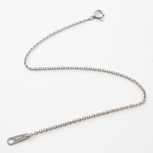 プラチナ ブレスレット 18cm アズキ チェーン Pt850 4面カットアズキ