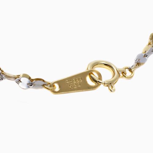 純プラチナ 純金 ブレスレット コンビ ペダル 18cm 2連仕様 Pt999 K24刻印入の画像