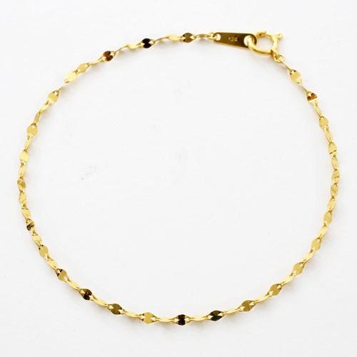 純金 ブレスレット K24 ペタル チェーン ペダル 18cm お洒落 デザイン