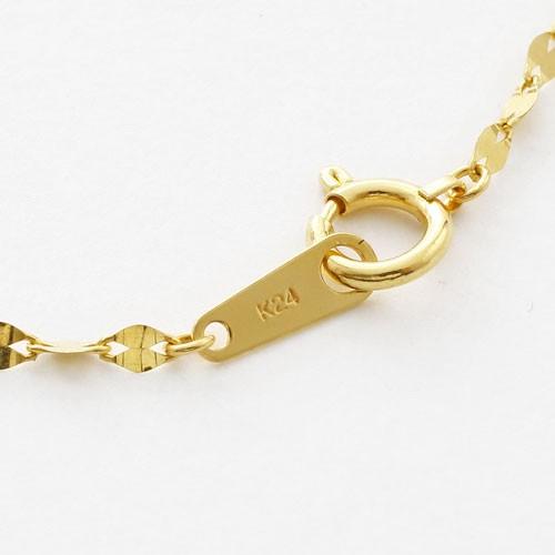 純金 ブレスレット K24 ペタル チェーン ペダル 18cm お洒落 デザイン