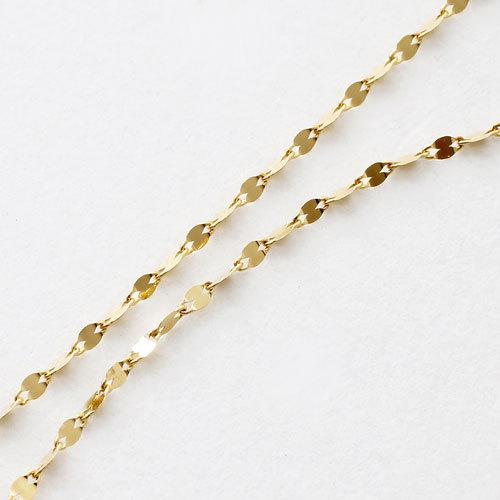 18金 ブレスレット ペタル チェーン 20cm スライド K18 ペダル お洒落